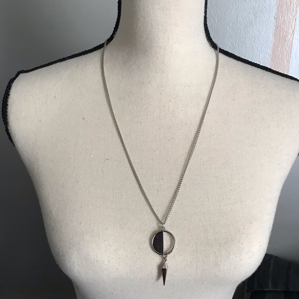 Fashion Necklace Black and Silver - Picture 1 of 4